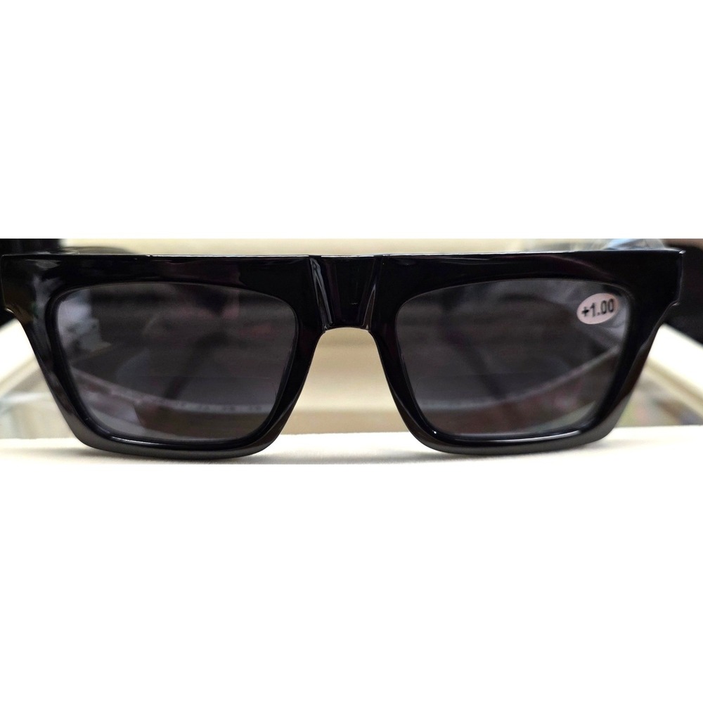 New Bifocal Reading‎ Readers Lenses +1.00 Glasses UV400 Sunglasses Black Square